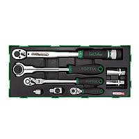 TOPTUL GTB0810 Torque Wrench, Adaptor & Ratchet Handle Set (8 pcs)