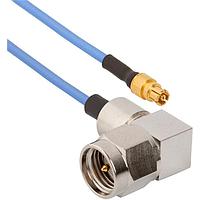 Amphenol SV Microwave FSSMPM-047-MRSMA-180 RF Cable Assemblies SMPMStraight F  SMA R/A M 18"Cable