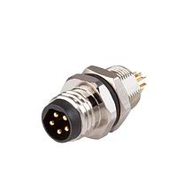 Same Sky (formerly CUI Devices) CDM812-04A-MT-R805-67 Straight 4 Pins Panel Mount Rear M8 x 0.5 ACoding Screw Copper Alloy IP67