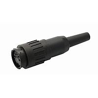 Amphenol Tuchel T 3428 501 Connectors 6P DIN CABLE RECPT SODR SILV BAYONET