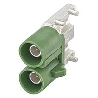 Rosenberger 59S2DU-40MT5-E PCB Connectors Plug PC-Board SMD Right Angle E Green