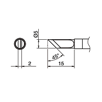 HAKKO T39-K Soldering Tip (Shape-K)