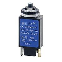 E-T-A Circuit Breakers 1140-G111-P1M1-5A Miniature Miniaturised single pole thermal circuit breaker with push-to-reset tease-free, trip-free, snap action mechanism (R-type TO CBE to EN 60934), threadneck mounting. For lower current ratings see types 106. Approved to CBE standard E