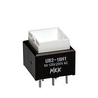 NKK Switches UB216SKW035D Pushbutton Switches LOW PROFILE PSHBTTN ILLMNTD/PC AND SLDR