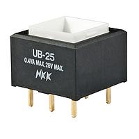 NKK Switches UB25SKG03N Pushbutton Switches SQUARE DPDT ON(ON) PC BODY ONLY .4VA