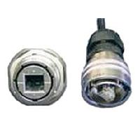 Amphenol Socapex RJFTV2PEM2G15100BTX Cat 5e THRD SQ FLANGE REC BACKSHELL GRN 1.5M