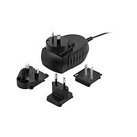 Cincon TR30RDM180-12G03-BE-BK-Level-VI Interchangeable Plugs Switching Adapter, Level VI, Wallmount, Medical, 30 Watt, 80-264VAC Input, 18VDC Output, 1.67A, 5.5x2.5x12mm Straight, DC Cable 1800mm, UL1571 with OVP, Blue-Black
