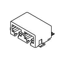 Molex 43841-0016 Modular ModJack Dual Port SMT 50 SAu 6/2