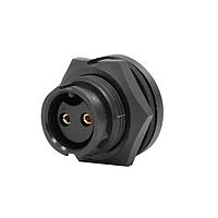 Switchcraft W7381-2SG-P-300 Standard Circular Connector Mini-Con-X Panel, 2-pin 16, Female, PC Tail (0.187 in), Bulk