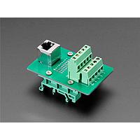 Adafruit 3798 DIN Rail RJ-45 Terminal Block Adapter DIN Rail RJ-45 To Terminal Block Adapter - Vertical Jack