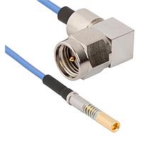 Amphenol SV Microwave MRSMA-047-S16DSMPS-060 RF Cable Assemblies SMA R/A M to SMPS (Size 16) 9 6"Cable