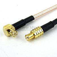 Fairview FMC0717315LF MCX Plug to RA MCX Plug Cable RG-316 Coax and RoHS