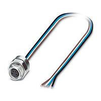 PHOENIX CONTACT 1453452 Straight 4-pos. pigtail, M8 Rear mnt w/ M12 thrd