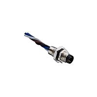Amphenol LTW 8-03PMMS-SH7002 Straight M8 Circular Metric Connector, A Code, Metal, 3A, 03 pins, Male Connector, Male Contact, Hexagonal, M8*0.5, Screw Thread, Solder, Receptacle, Rear Fastened, Panel Thickness 4.5, IP67 Unmated