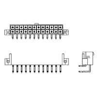 AMP Connectors - TE Connectivity 1-1586044-2 Shrouded 12P VAL-U-LOK R/A HDR SCRMT V0