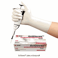 DaiHan SL.Glo6053 Glove, Latex, Long Cuff, Powder Free, Textured, Medium