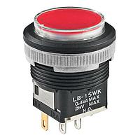 NKK Switches LB15WKG01-5C-JC Pushbutton Switches SPDT ON-(ON) RED Au PNL SEAL BLK HOUSING