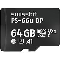 Swissbit SFSD032GN1PT1TB-I-6F-02P-SW4 SD Cards Industrial microSD Card, PS-66u DP 32 GB, 3D PSLC Flash, -40C to +85C