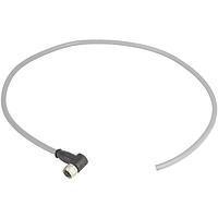 HARTING 21348300481040 Sensor Cables / Actuator Cables M8 A-code Single Ended Overmolded Cable Assembly, 4pin, angled female, PVC Gray, 4.0m