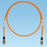 Panduit STP6X15MOR Cat 6a Copper Patch Cord, Cat 6A, Orange S/FTP