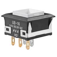 NKK Switches UB16KKG016G Pushbutton Switches LOW PROFILE PSHBTTN ILLMNTD/PC AND SLDR