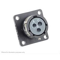Eaton Souriau-Sunbank UTGX012E3SY Receptacles Square flange receptacle, without backshell, with 3 female solder contacts, IP68/69K in unmated conditions, keying Y