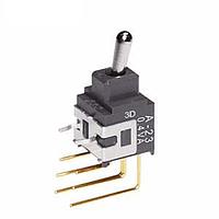NKK Switches A23JV Process Sealed Subminiature Toggles ON-OFF-ON .248 BAT VERTICAL PC .4VA