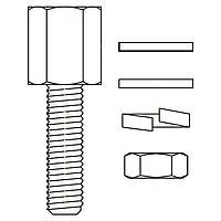 NorComp 160-000-011R031 Screw Lock Kit 4-40 FEMALE SCREWLCK NICKEL PLATING