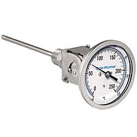 Cole parmer EW-90590-40 Adjustable-Angle Industrial Silicone-Filled Bimetal Thermometers (-20-120°C; 2½”Stem; 3" Dial)
