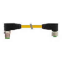 Murrelektronik 7700-40261-1500500 Sensor Cables / Actuator Cables M12 male 90 / M12 female 90, TPE 4x18AWG ye UL/CSA, ITC/PLTC 5m