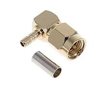 Adam Tech RF2-153-T-02-50-G Connectors CRIMP SMA ELBOW PLUG FOR RG174 C