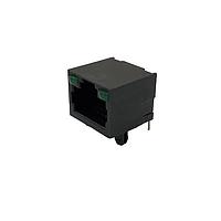 Adam Tech MTJ-88ARX1-LD Modular RJ45 MODULAR JACK, DIP, SIDE ENT
