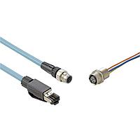 Omron Automation and Safety XS5W-T422-DMC-K Cat 5e 2M Cable 2End Conn. M12 RightAngle/ RJ45