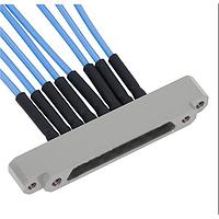 Amphenol SV Microwave 7038-0726 RF Cable Assemblies Mini-D RF Male Bulkhead to (8) 2.92mm Male 6" Cable Assemblies for .047 Cable