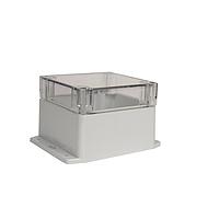 Bud Industries PN-1337-CMB NEMA Box IP65 NEMA 4X Box with Clear Cover and Mounting Brackets (4.7 X 4.7 X 3.5 In)