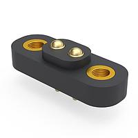 Mill-Max 845-22-002-10-011101 Spring-Loaded 2 Pin 4mmPitch SingleRow TH Omniball Spring-Loaded Con, w 4-40 ThrIns