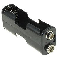 Eagle Plastic Devices 12BH322B-GR Battery Clip 2 "AA" W/SNAPS BLK