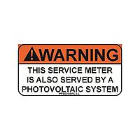 Panduit PPS0204WL3-L Warning: This Service Meter Is Also Served By A Photovoltaic System Solar Label, 2.00" H x 4.00" W, Warning