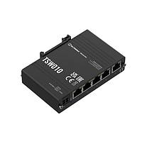 Teltonika TSW010000000 Unmanaged Ethernet Switches DIN RAIL SWITCH, Integrated DIN rail bracket and surface mounting options, 5 x Ethernet ports with speeds of up to 100 Mbps