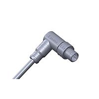 Amphenol LTW MSDS-04BMMM-PR8D02 Sensor Cables / Actuator Cables Circular Metric Connector MPronto-12 (M12 Push Pull), D Code, Metal, 4A, 04 pins, Male Connector, Male Contact, Right Angle, Overmolded, Length 2000mm, IP68 Mated