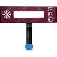 Matrix Orbital KPP202A-DR Keypad Overlays 7 Button Adh Keypad Overlay Dark Red