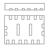 Semtech RCLAMP7512N.TCT ESD Suppressors Railclamp 12 line, 2.5V, <5pF SLP3525N12