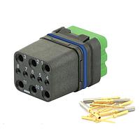 Eaton Souriau-Sunbank 8MQ2M9901SDE Modular Connectors - Push Pull MQuick module, sealed, with female crimp contacts