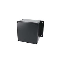 Bud Industries CU-4475-B Enclosures Econobox Diecast Aluminum Box with Mounting Bracket Black (4.8 X 3.8 X 4.8 In)