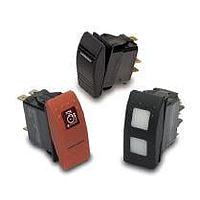 Carling Technologies V6D2AH0B-00000-000 Sealed Rocker Switch SPDT ON-OFF-ON 20A 12V Brght Grn No Act