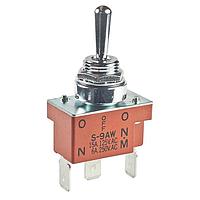NKK Switches S9AWF Toggle Switches SPDT ON-OFF(ON) .250 QC SPLSHPF BSHNG 15