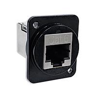 Switchcraft EHRJ45D6SB Modular RJ45 CAT6 Shielded Diecast Hsg Black