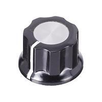 APEM MPKES60B1/4 Cylindrical Knob with Skirt Control knob fluted ln indctr-sde&skirt