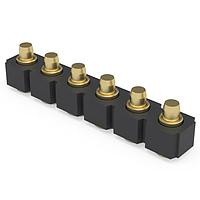 Mill-Max 811-22-006-30-040101 Headers Spring-Loaded Connector w Flat Plunger Tip; SMT; Single Row 6-Pin