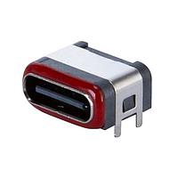 Same Sky (formerly CUI Devices) UJC-H-G-SMT-1-P6-TR-65 USB Type C Type C, Power Only, Horizontal, Gold Plated 1u,Surface Mount, 6 pin, T&R, IP65